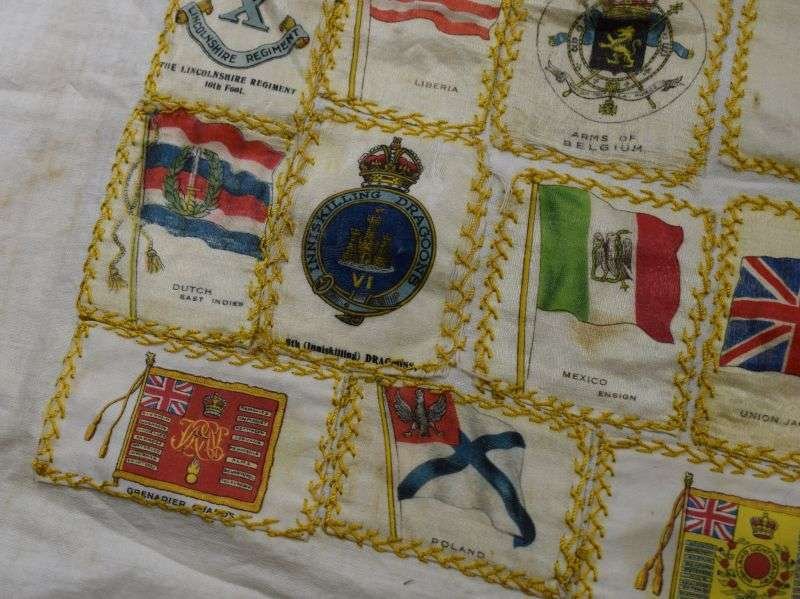 21) Patriotic WW1 Silk Cigarette Card Small Table Cloth? — image 9