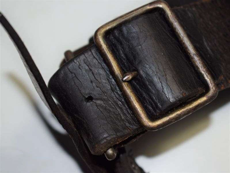 129) Excellent British Military 1903 Pattern Ammo Bandolier in Black. Rifle Corps etc Dated 1922 — image 10