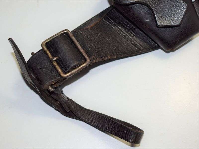 129) Excellent British Military 1903 Pattern Ammo Bandolier in Black. Rifle Corps etc Dated 1922 — image 11