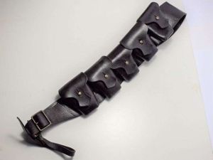 129) Excellent British Military 1903 Pattern Ammo Bandolier in Black. …