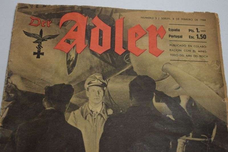 90) Original WW2 German Luftwaffe Adler Magazine in Spanish 8th February 1944 — image 6