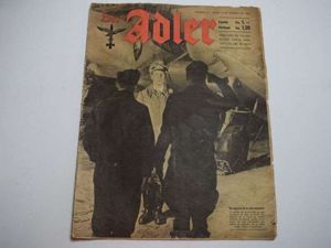 90) Original WW2 German Luftwaffe Adler Magazine in Spanish 8th …