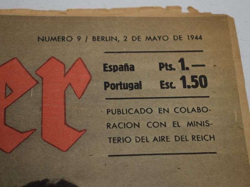 89) Original WW2 German Luftwaffe Adler Magazine in Spanish 2nd May 1944 — image 5