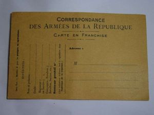 97) Good Original French Army Postcard Dated January 1917