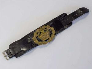58) Very Nice Early WW1 WW2 WO2 Leather Wrist Rank …
