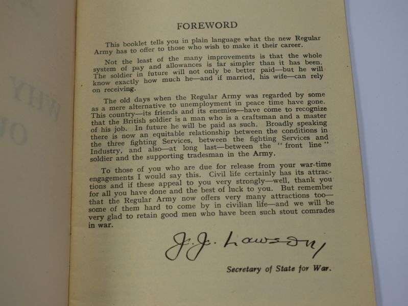 70) Interesting 1946 Dated Pamphlet Regular Army, Why Drop Out? — image 3