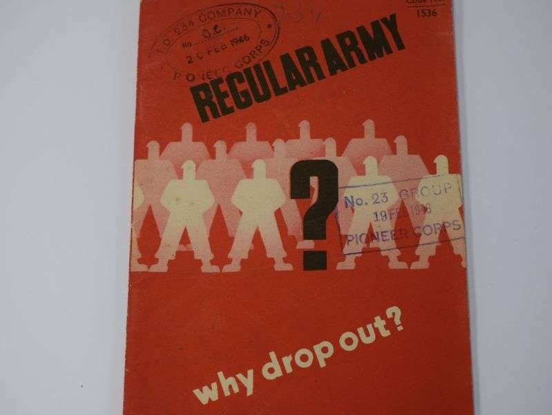 70) Interesting 1946 Dated Pamphlet Regular Army, Why Drop Out? — image 4