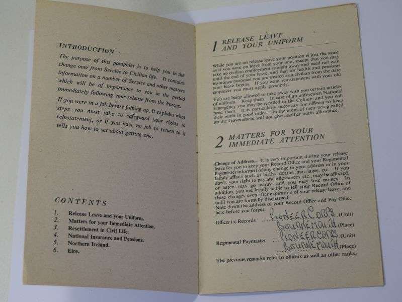 73) Late WW2 Army Pamphlet For Your Guidance, What To Do On Leaving The Service & How To Do It — image 4