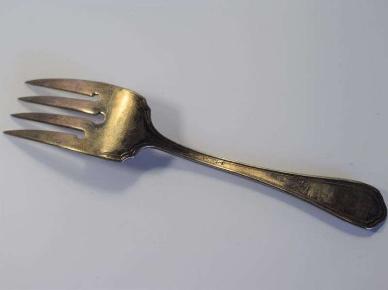 8) WW2 Royal Canadian Armoured Corps Large Salad Fork — image 3