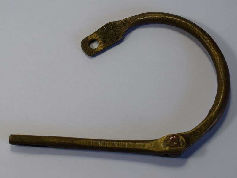 9) Excellent Original WW1 WW2 Solid Brass Kit Bag Lock — image 2