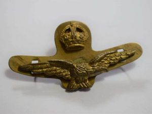 131) Good Original WW2 RAF Officers FS Cap 2 Part …