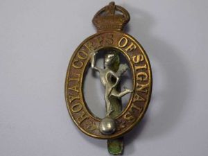 51) Excellent WW2 Royal Army Corps of Signals Bi-Metal Cap …