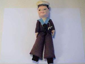 73) Vintage Souvenir Sailor Doll S.S.Canberra Falklands War!