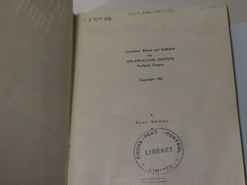 2) Interesting 1951 Handbook Detecting Efficient Equipment. Crop Dusting Etc — image 12