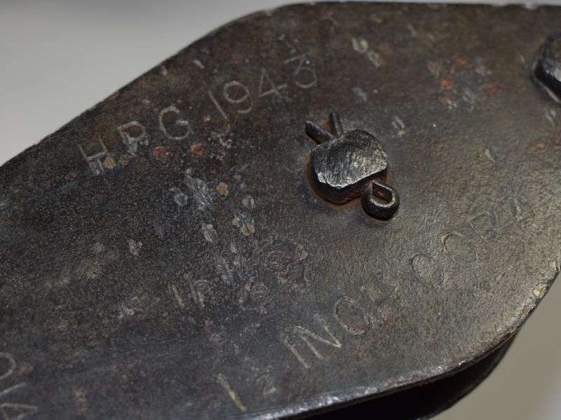 153) Excellent British Military Heavy Duty Pully Block With Swivel Hook Dated 1943 — image 9