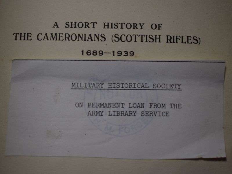 7) A short History of The Cameroonian's (Scottish Rifles) 1689-1939 — image 15