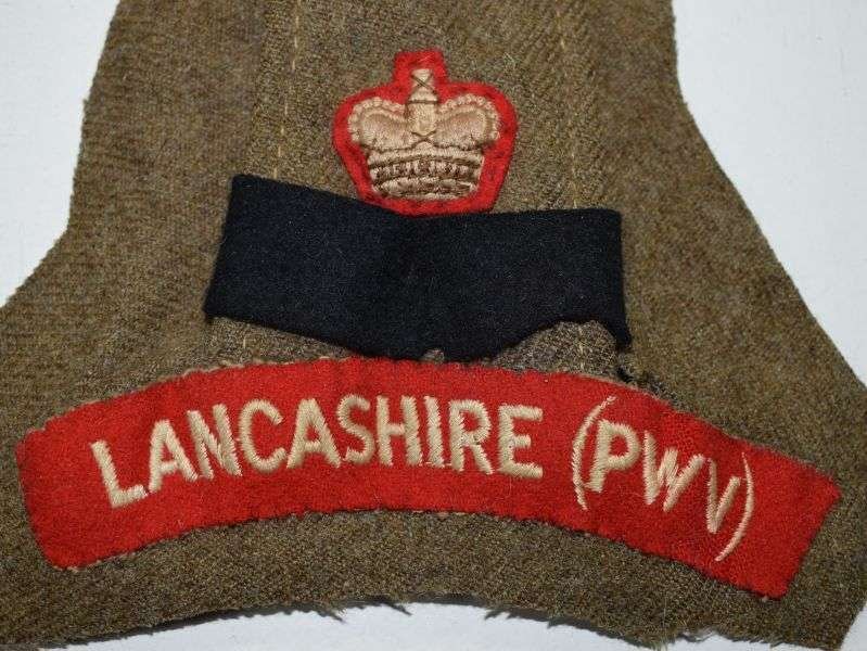 8) Excellent Original Post WW2 Lancashire PWV Titles & Insignia — image 3