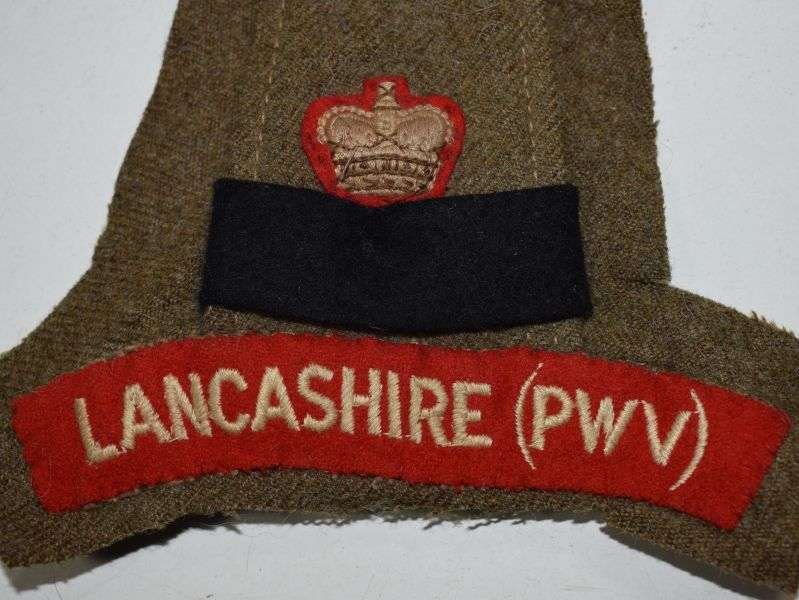 8) Excellent Original Post WW2 Lancashire PWV Titles & Insignia — image 4
