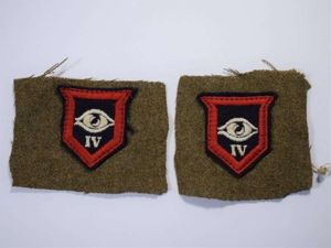 9) Original Post War? British 4th Guards Division Cloth Insignia