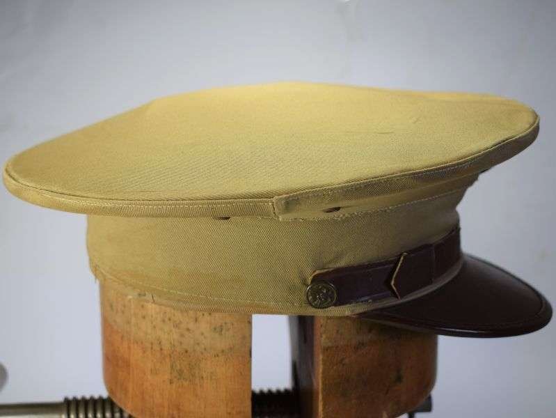 37) Original WW2 US Army Enlisted Mans Tropical Issue Peaked Cap — image 10