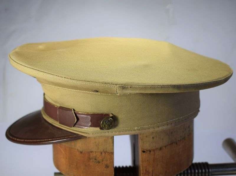 37) Original WW2 US Army Enlisted Mans Tropical Issue Peaked Cap — image 13