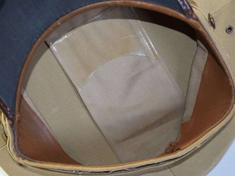 37) Original WW2 US Army Enlisted Mans Tropical Issue Peaked Cap — image 4