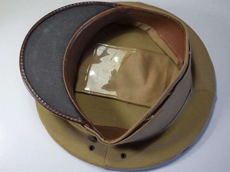 37) Original WW2 US Army Enlisted Mans Tropical Issue Peaked Cap — image 5