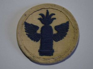 41) Excellent Original WW2 Kriegsmarine Artillery White Cloth Arm Badge