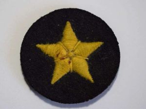 43) Excellent Original WW2 Kriegsmarine Boatswain Blue Cloth Arm Badge
