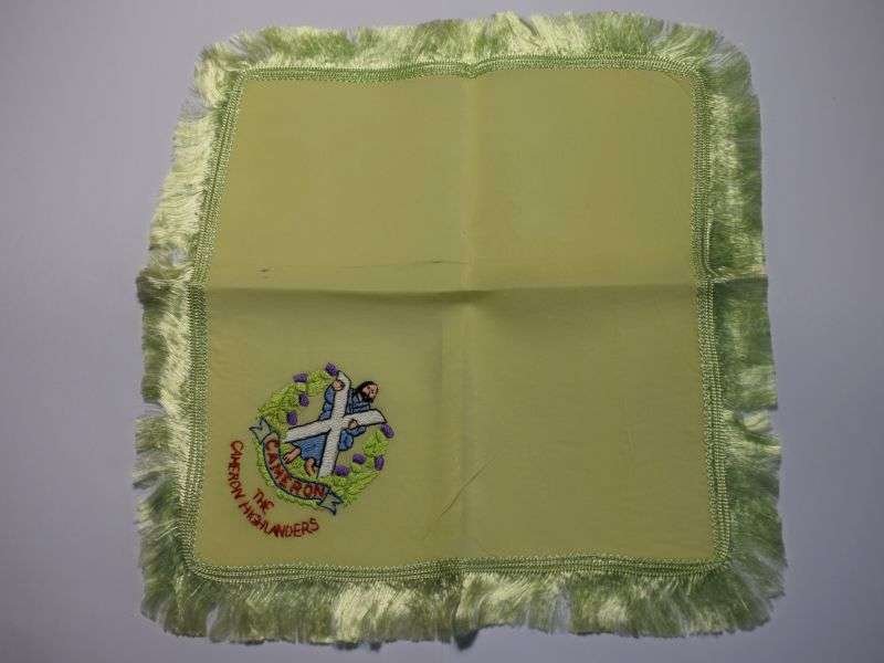 57) Excellent Original WW1 WW2 The Cameron Highlanders Sweetheart Hanky — image 4