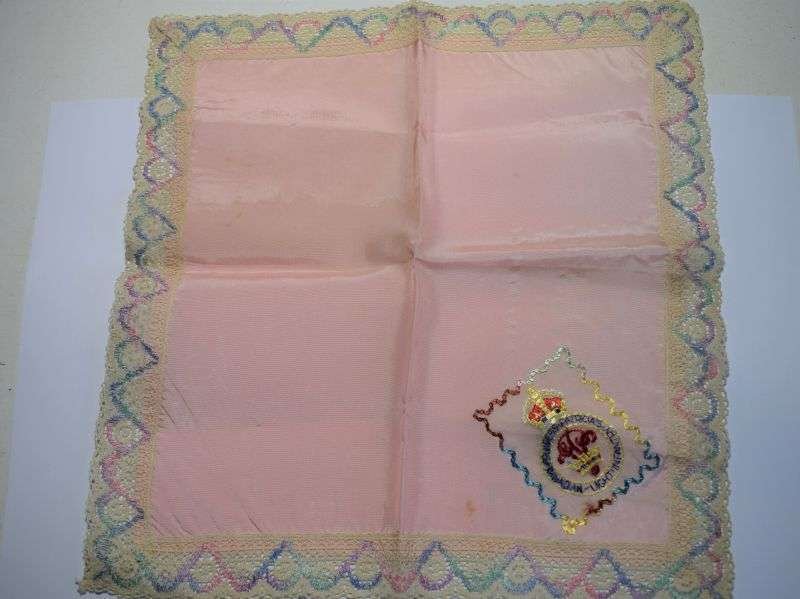 58) Excellent Original WW1 WW2 Princess Patricia's Canadian Light Infantry Sweetheart Hanky — image 4