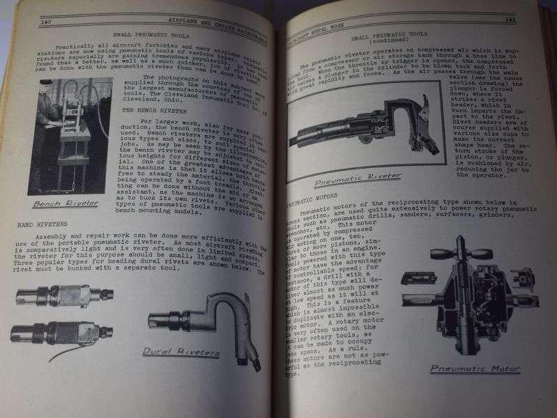 60) Large Original WW2 Airplane & Engine Maintenance For The Air Mechanic 1939 — image 9