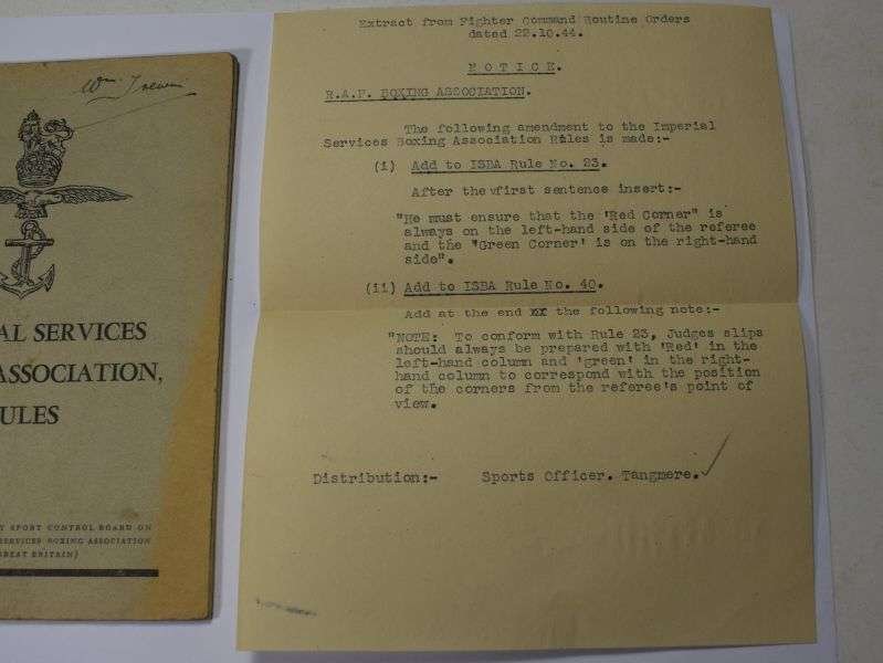 92) Original British Military Imperial Service Boxing Association Rules Book — image 5