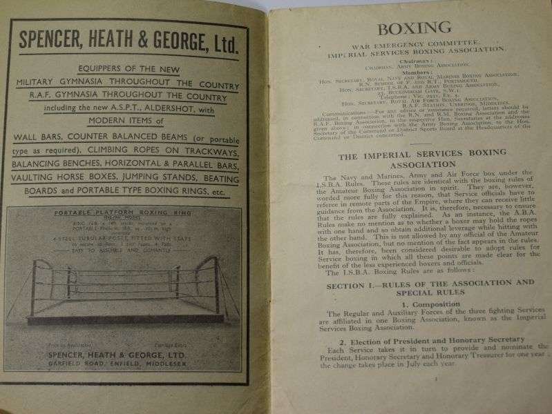 92) Original British Military Imperial Service Boxing Association Rules Book — image 7