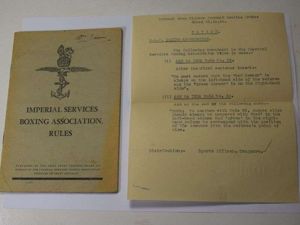 92) Original British Military Imperial Service Boxing Association Rules Book