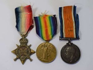 107) WW1 British Full Size Medal Trio to 81402 SJT …