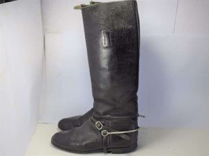 110) original WW1 Era RHA, RFA Officers Black Cavalry Boots …