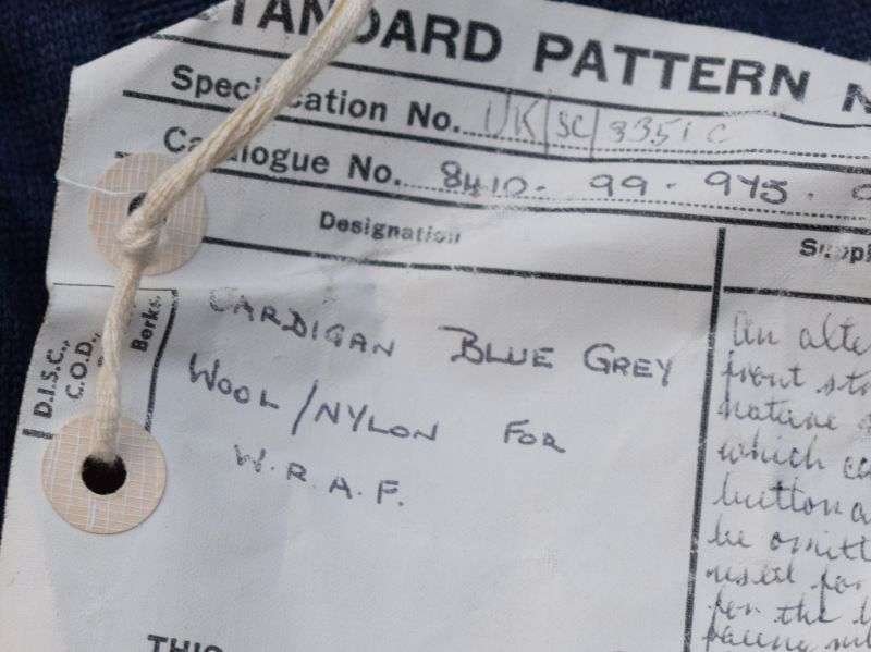 136) Mint 1960s Sealed Pattern Cardigan Blue Grey/Nylon for WRAF — image 6