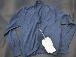 136) Mint 1960s Sealed Pattern Cardigan Blue Grey/Nylon for WRAF
