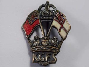 4) Excellent Original WW2 KGFS Pin Badge King George's Fund …
