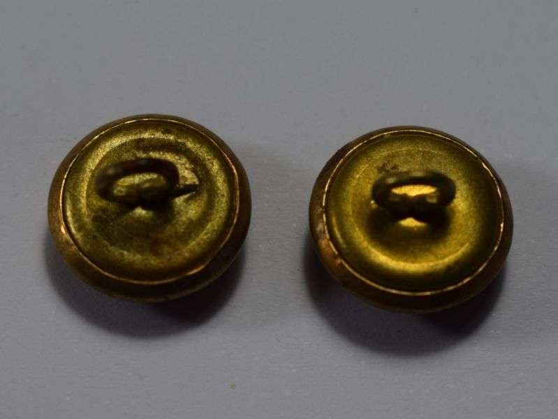 8) Original WW1 Army Service Corps Cap Button Pair — image 2
