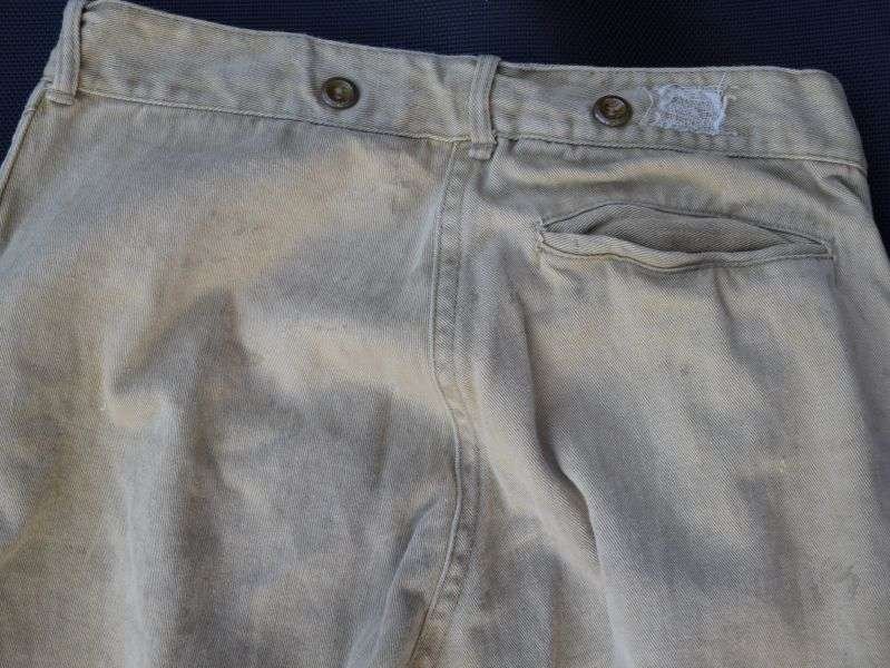 50) Original WW2 Canadian Made Khaki Drill Trousers Dated 1940 — image 5