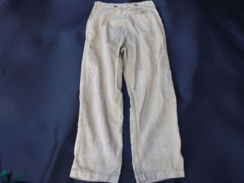 50) Original WW2 Canadian Made Khaki Drill Trousers Dated 1940 — image 7