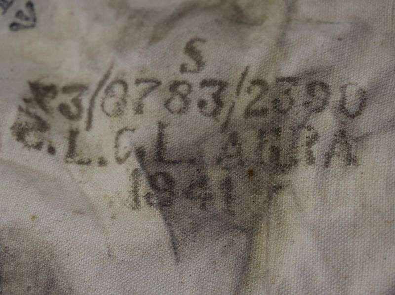 121) Excellent Original WW2 Indian Made Horse/Mule Nose Bag Dated 1941 — image 6