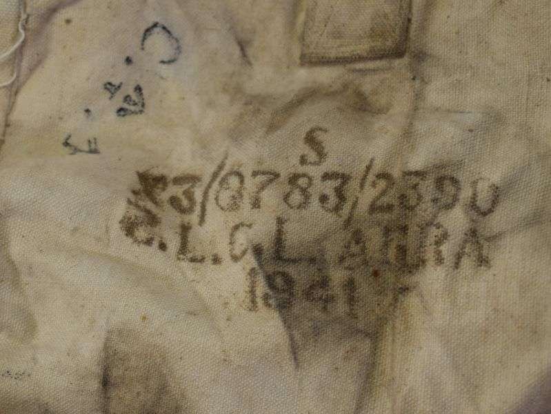 121) Excellent Original WW2 Indian Made Horse/Mule Nose Bag Dated 1941 — image 7