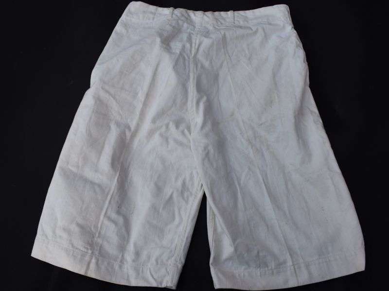 62) Original WW2 Royal Canadian Navy Issue White Tropical Shorts — image 2