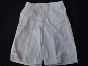 62) Original WW2 Royal Canadian Navy Issue White Tropical Shorts
