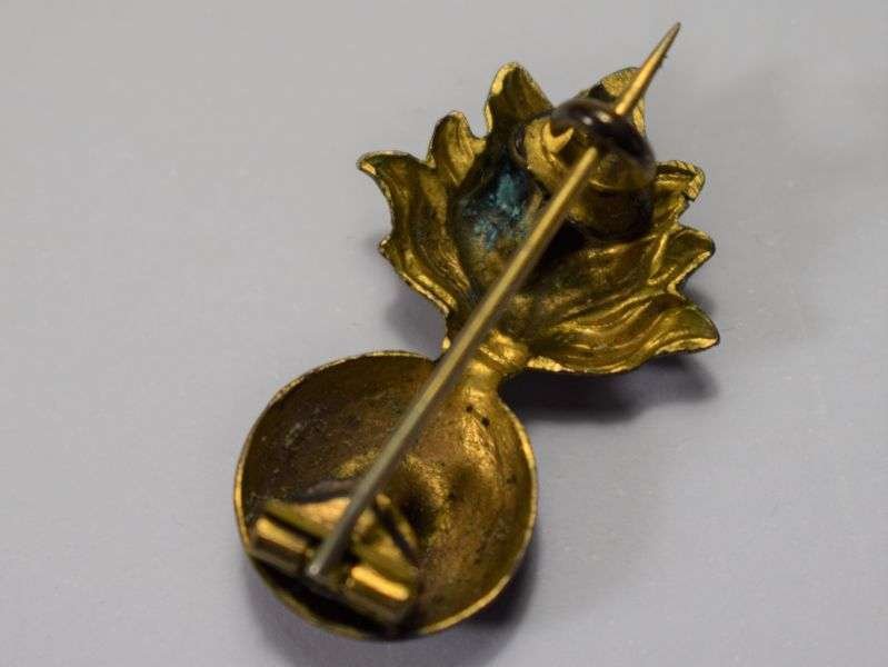 167) Original WW1 WW2 Guards/Fusiliers Flaming Grenade Sweetheart Brooch — image 2