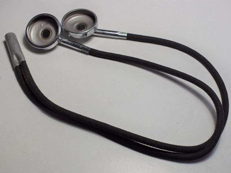 135) Excellent Original 1930s-WW2 RAF Flying Helmet Gosport Tubes — image 3