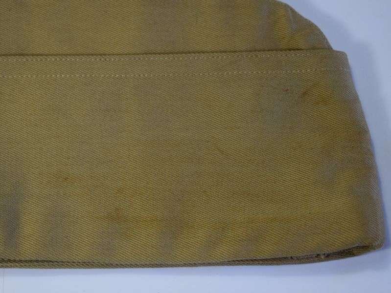 43) Good Original WW2 US Army Khaki Garrison Side Cap Dated 1942 — image 4